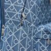 Rucsac din denim cu logo pe toată suprafața