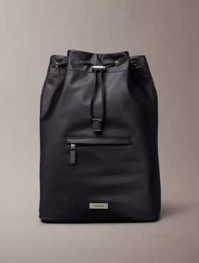 Rucsac din nailon mat cu șnur