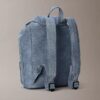 Rucsac mini cu clapă din Denim cu logo Rucsac mini cu clapă din Denim cu logo