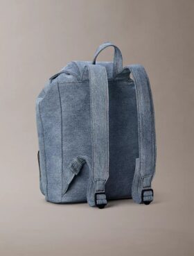 Rucsac mini cu clapă din Denim cu logo