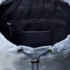 Rucsac mini cu clapă din Denim cu logo Rucsac mini cu clapă din Denim cu logo