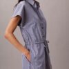 Salopetă din poplin de bumbac vopsit în fir Salopetă din poplin de bumbac vopsit în fir