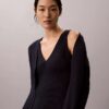Set cardigan și maiou din bumbac cu nervuri Set cardigan și maiou din bumbac cu nervuri