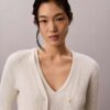 Set cardigan și maiou din bumbac cu nervuri Set cardigan și maiou din bumbac cu nervuri
