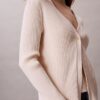 Set cardigan și maiou din bumbac cu nervuri Set cardigan și maiou din bumbac cu nervuri