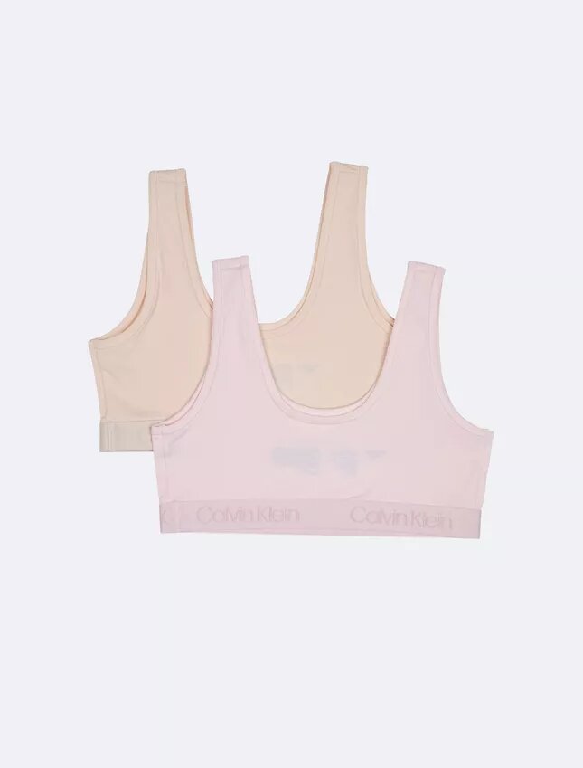 Set de 2 Bralette cu bandă cu logo pentru fete Set de 2 Bralette cu bandă cu logo pentru fete