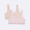 Set de 2 Bralette cu bandă cu logo pentru fete Set de 2 Bralette cu bandă cu logo pentru fete