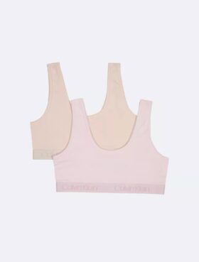 Set de 2 Bralette cu bandă cu logo pentru fete