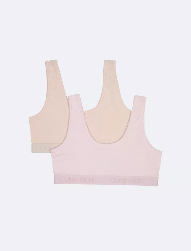 Set de 2 Bralette cu bandă cu logo pentru fete Set de 2 Bralette cu bandă cu logo pentru fete