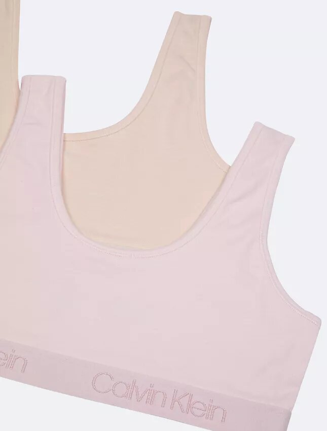 Set de 2 Bralette cu bandă cu logo pentru fete Set de 2 Bralette cu bandă cu logo pentru fete