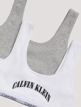 Set de 2 Bralette cu imprimeu grafic cu logo-ul arcului