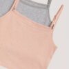 Set de 2 camisole cu logo și textură nervurată