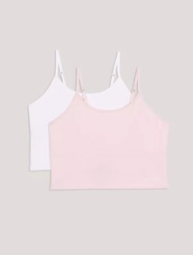 Set de 2 camisole cu sutien integrat pentru fete
