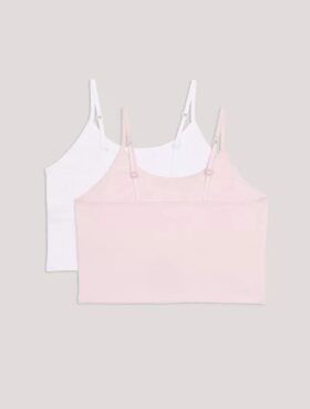 Set de 2 camisole cu sutien integrat pentru fete