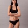 Set de 3 bikini din microfibră fără cusături, cu nervuri