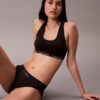 Set de 3 bikini din microfibră fără cusături, cu nervuri