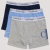 Set de 3 Boxeri din bumbac Cotton Stretch cu Monogram pentru băieți