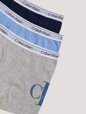 Set de 3 Boxeri din bumbac Cotton Stretch cu Monogram pentru băieți