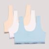 Set de 3 Bralette cu decolteu rotund pentru fete Set de 3 Bralette cu decolteu rotund pentru fete