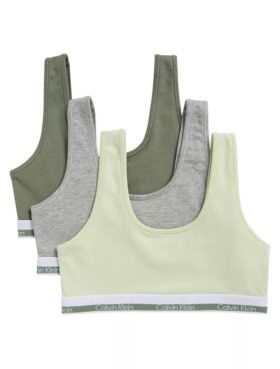 Set de 3 Bralette din Cotton Stretch pentru fete