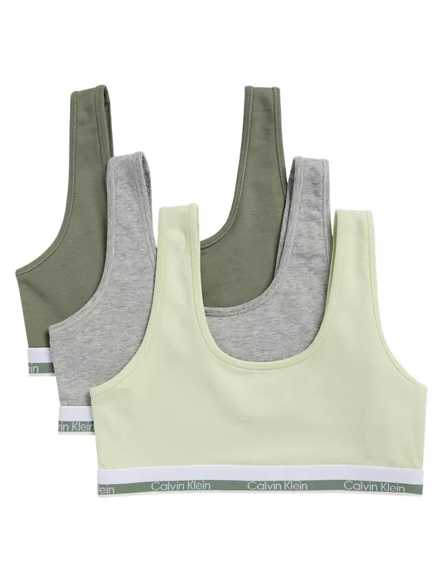 Set de 3 Bralette din Cotton Stretch pentru fete Set de 3 Bralette din Cotton Stretch pentru fete
