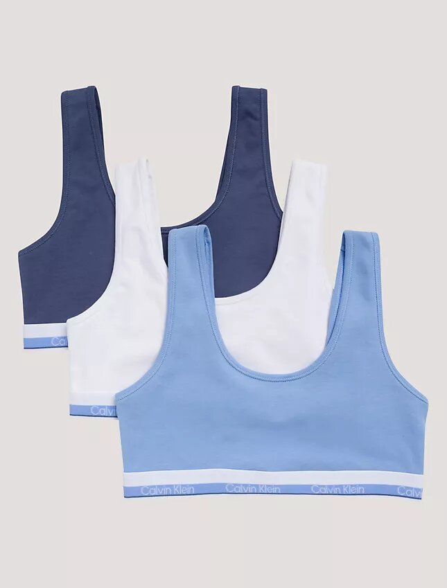 Set de 3 Bralette din Cotton Stretch pentru fete Set de 3 Bralette din Cotton Stretch pentru fete