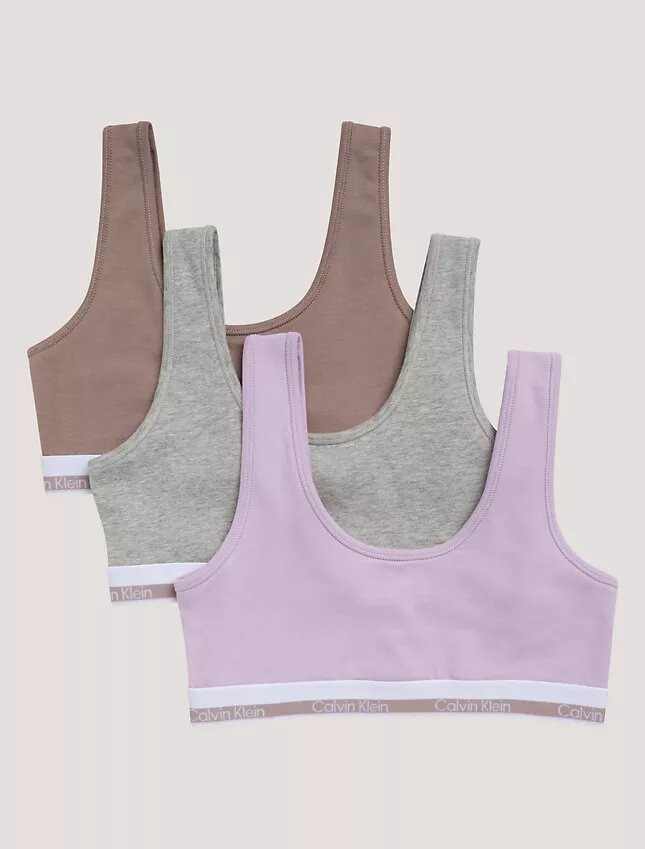 Set de 3 Bralette din Cotton Stretch pentru fete Set de 3 Bralette din Cotton Stretch pentru fete
