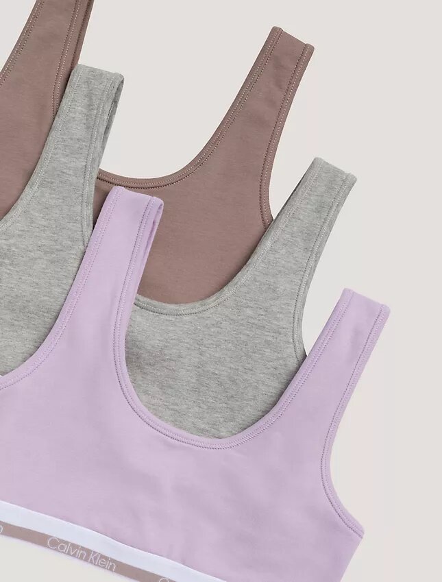 Set de 3 Bralette din Cotton Stretch pentru fete Set de 3 Bralette din Cotton Stretch pentru fete