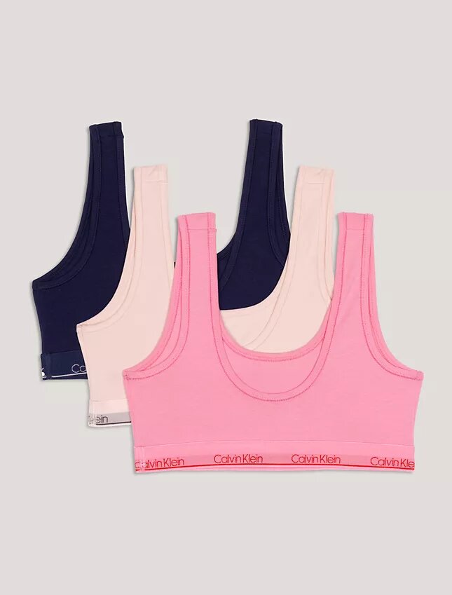 Set de 3 Bralette din Cotton Stretch pentru fete Set de 3 Bralette din Cotton Stretch pentru fete