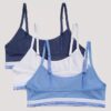 Set de 3 Bralette scurte din Cotton Stretch pentru fete