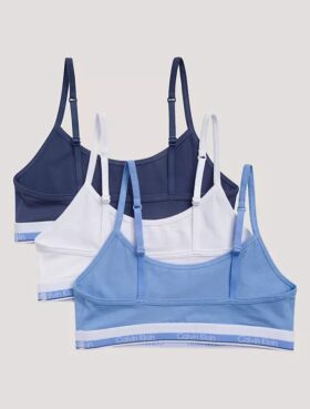 Set de 3 Bralette scurte din Cotton Stretch pentru fete