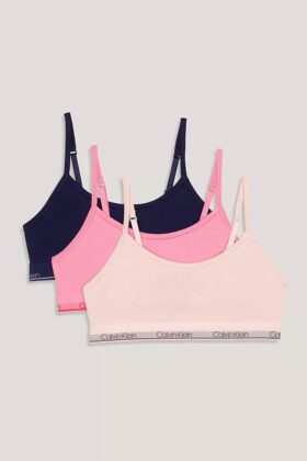 Set de 3 Bralette Unlined cu bandă cu logo