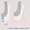Set de 3 Bralette Unlined din bumbac Cotton Stretch pentru fete