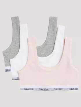 Set de 3 Bralette Unlined din bumbac Cotton Stretch pentru fete