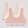 Set de 3 Bralette Unlined din bumbac Cotton Stretch pentru fete