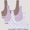 Set de 3 Bralette Unlined din bumbac Cotton Stretch pentru fete