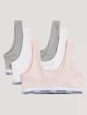 Set de 3 Bralette Unlined din bumbac Cotton Stretch pentru fete