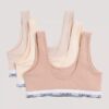 Set de 3 Bralette Unlined din bumbac Cotton Stretch pentru fete