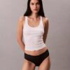 Set de 3 chiloți hipster din microfibră elastică cu dantelă Set de 3 chiloți hipster din microfibră elastică cu dantelă