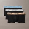 Set de 3 Low Rise Trunks din microfibră elastică Set de 3 Low Rise Trunks din microfibră elastică