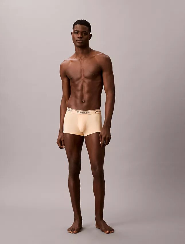 Set de 3 Low Rise Trunks din microfibră elastică Set de 3 Low Rise Trunks din microfibră elastică