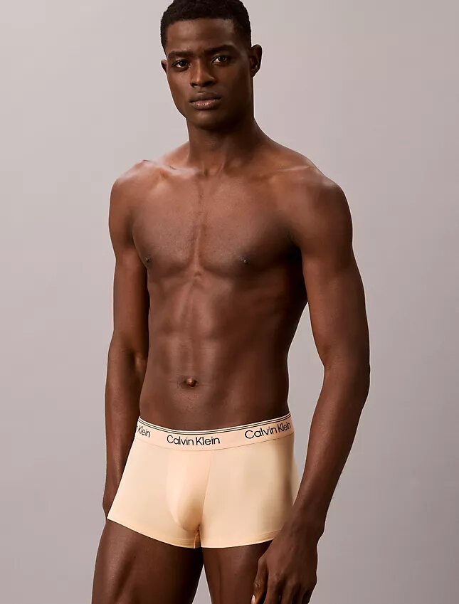 Set de 3 Low Rise Trunks din microfibră elastică Set de 3 Low Rise Trunks din microfibră elastică