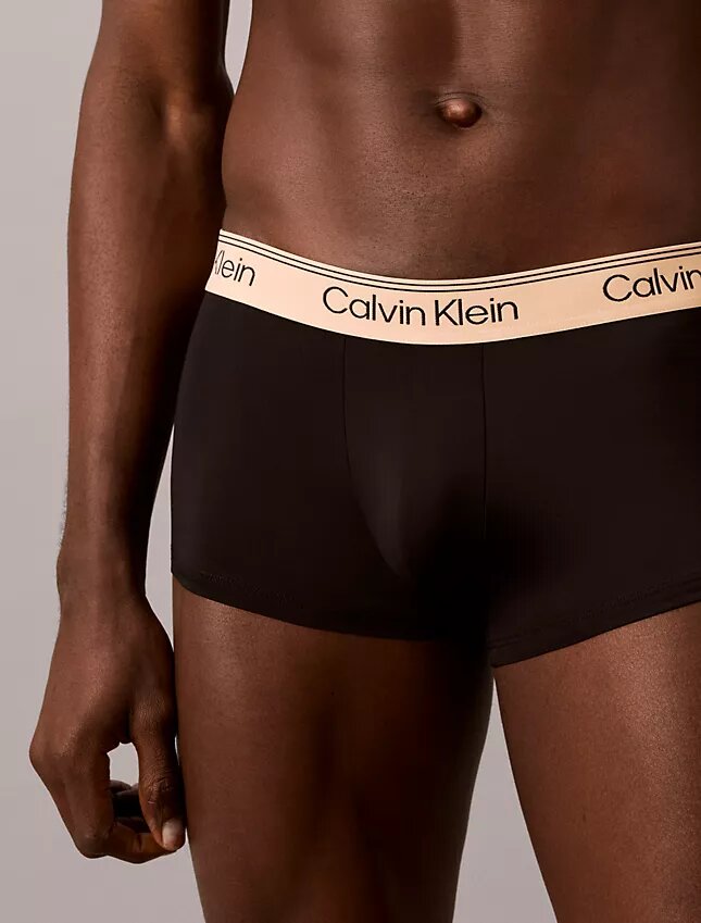 Set de 3 Low Rise Trunks din microfibră elastică Set de 3 Low Rise Trunks din microfibră elastică