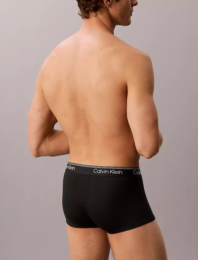 Set de 3 Low Rise Trunks din microfibră elastică Set de 3 Low Rise Trunks din microfibră elastică