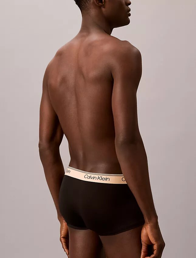 Set de 3 Low Rise Trunks din microfibră elastică Set de 3 Low Rise Trunks din microfibră elastică
