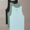 Set de 3 maiouri din Cotton Stretch Set de 3 maiouri din Cotton Stretch
