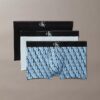 Set de 3 slipuri din bumbac Cotton Stretch cu monogramă grafică