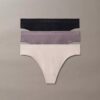 Set de 3 Thong-uri cu talie medie Bonded Flex