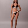 Set de 3 Thongs din bumbac elastic cu nervuri Set de 3 Thongs din bumbac elastic cu nervuri
