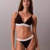 Set de 3 Thongs din bumbac elastic cu nervuri Set de 3 Thongs din bumbac elastic cu nervuri